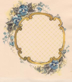 Blue Flowers Silk Print