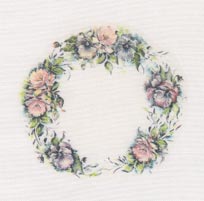 Flower Wreath Silk Print
